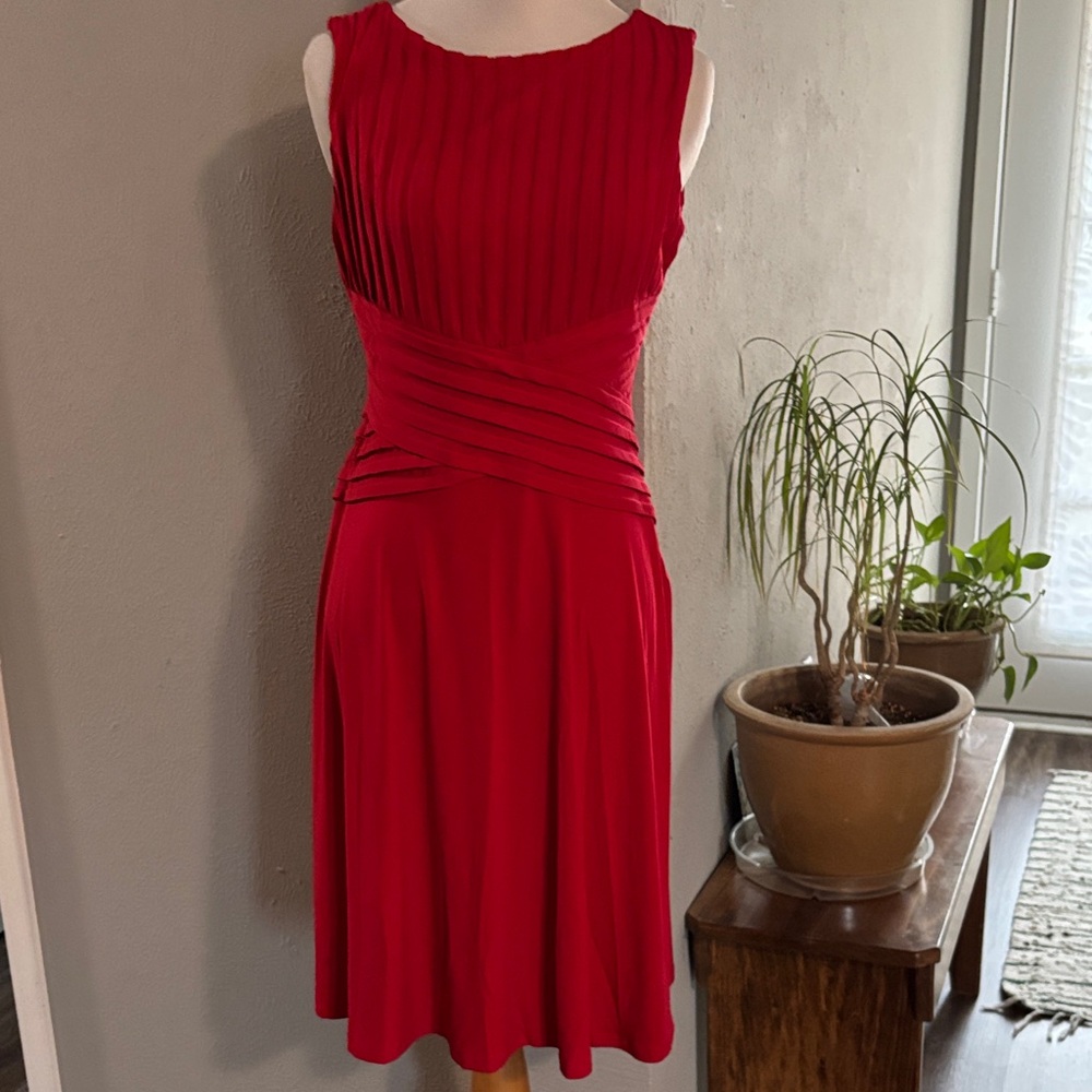 Calvin Klein Red Fit & Flare Dress